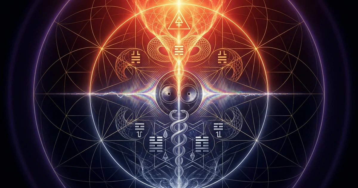 Cover illustration for treatise: Hexagram 38 Opposition Iching Meaning: Foundations