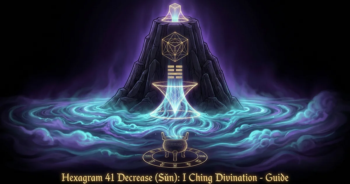 Cover illustration for treatise: Hexagram 41 Decrease IChing Meaning: Cybernetic Pruning
