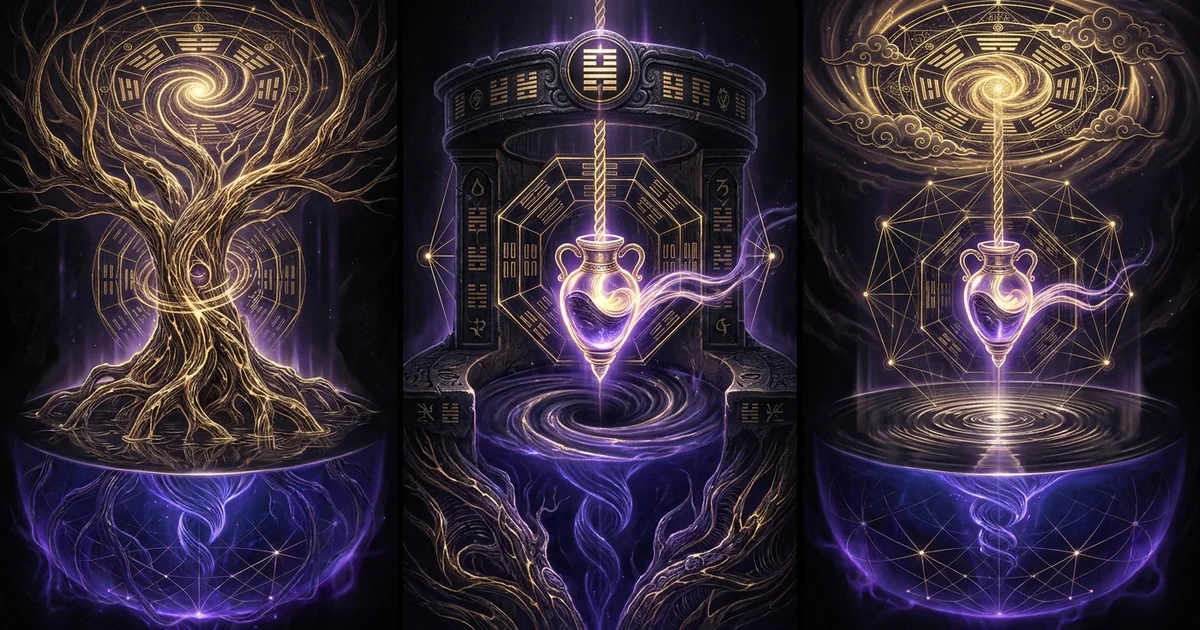Cover illustration for treatise: Hexagram 48 The Well IChing Meaning and Systemic Depth