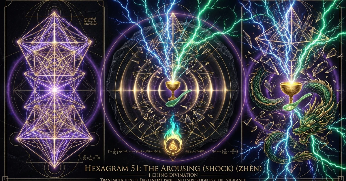 Cover illustration for treatise: Hexagram 51 The Arousing (Shock) Iching Meaning: Principles