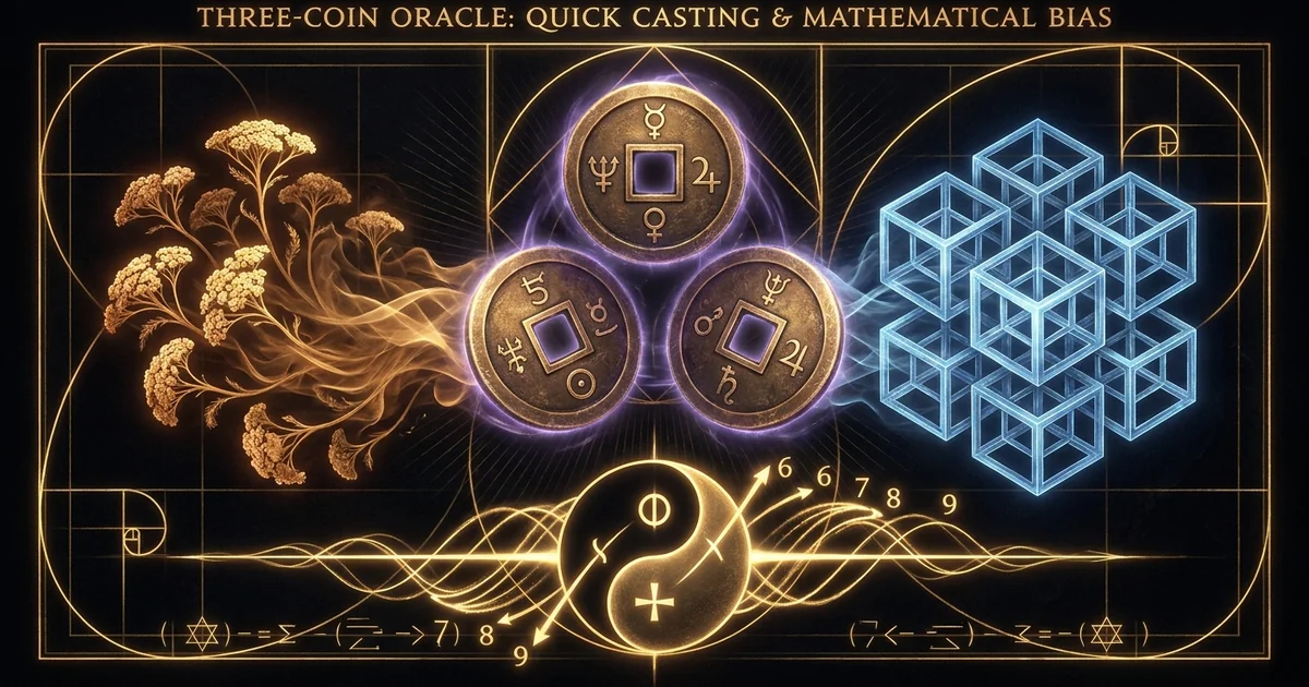 Three Coin Method Iching Oracle Probability Bias Study - Hero Banner