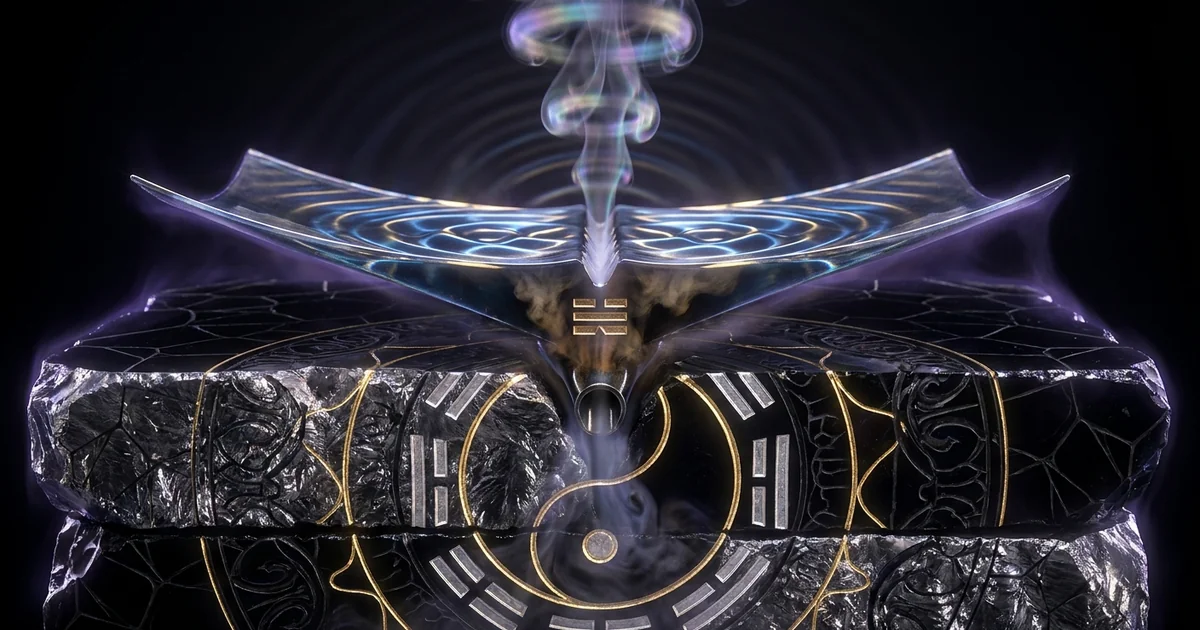 Cover illustration for treatise: Trigram Dui Lake Joyful Open Expression Iching: Principles