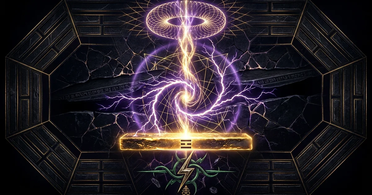 Cover illustration for treatise: Trigram Zhen Thunder Arousing Movement IChing Theory