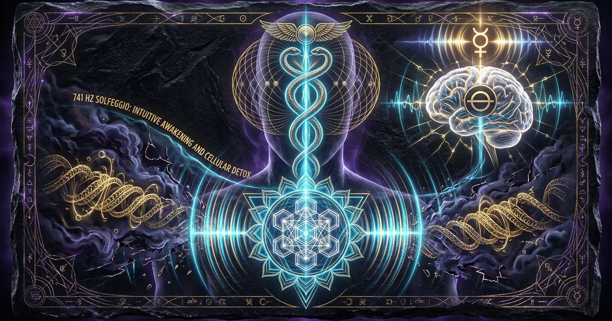 Cover illustration for treatise: 741 Hz Solfeggio Frequency Cellular Detoxification