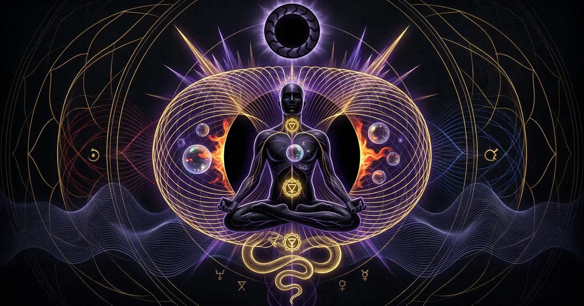 Cover illustration for treatise: Bahya Kumbhaka External Breath Retention Empty Lungs