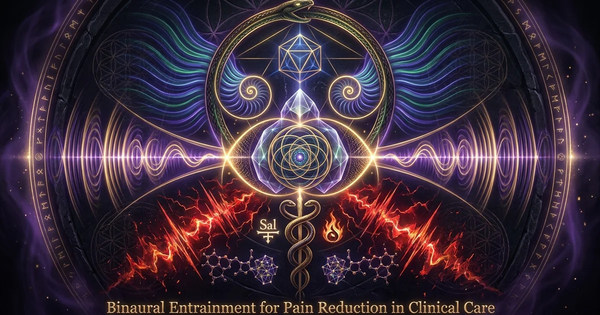 Cover illustration for treatise: Binaural Beats Chronic Pain Reduction Analgesia Protocol