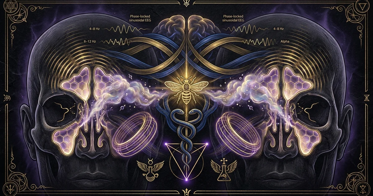 Cover illustration for treatise: Brahmari Pranayama Humming Bee Breath: Nitric Oxide Sinuses