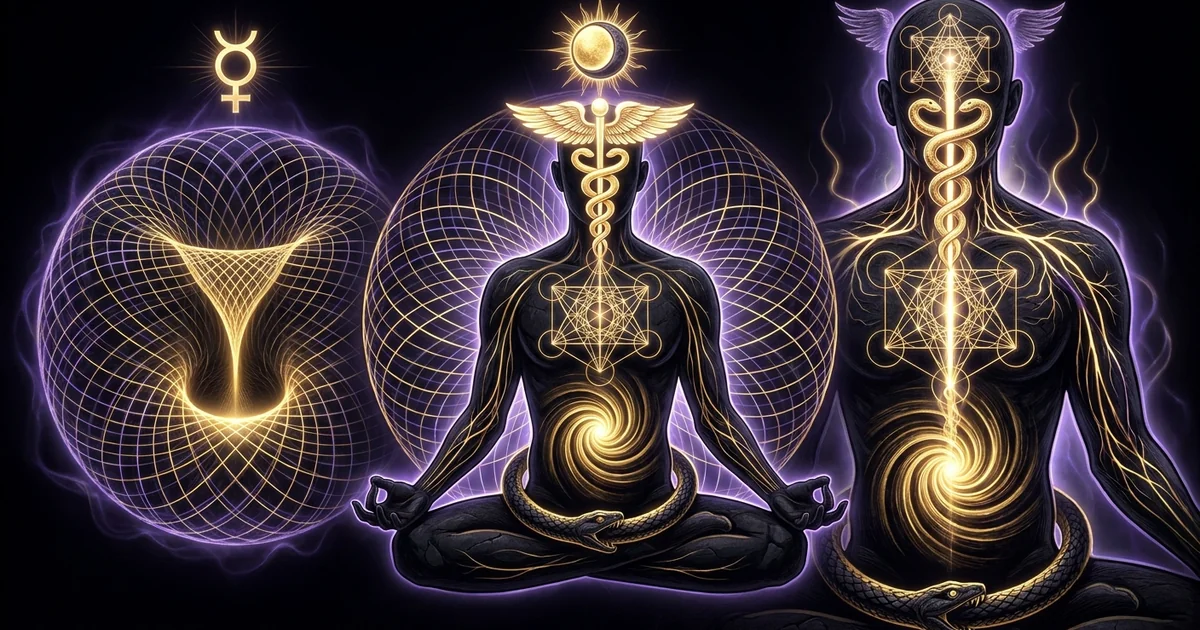 Cover illustration for treatise: Vase Breathing Kumbhaka Uddiyana Bandha Abdominal Lock Tummo