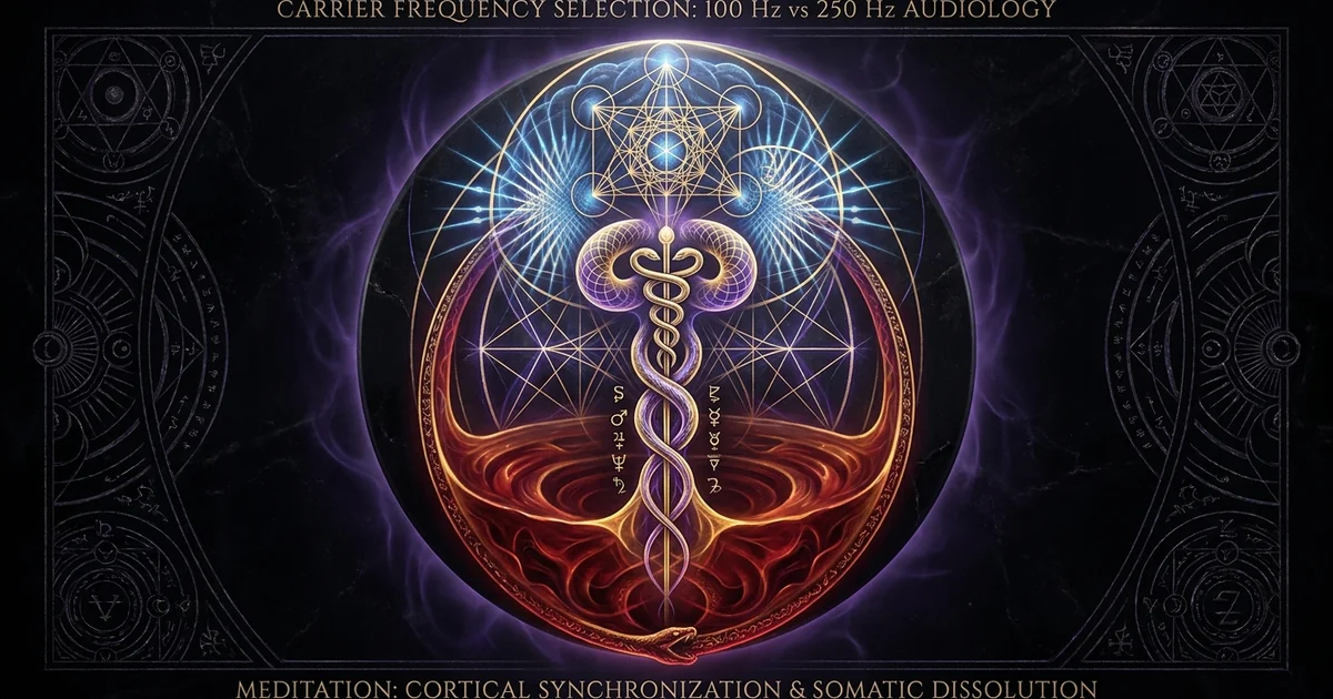 Cover illustration for treatise: Carrier Frequency Selection Binaural Beats Depth Analysis