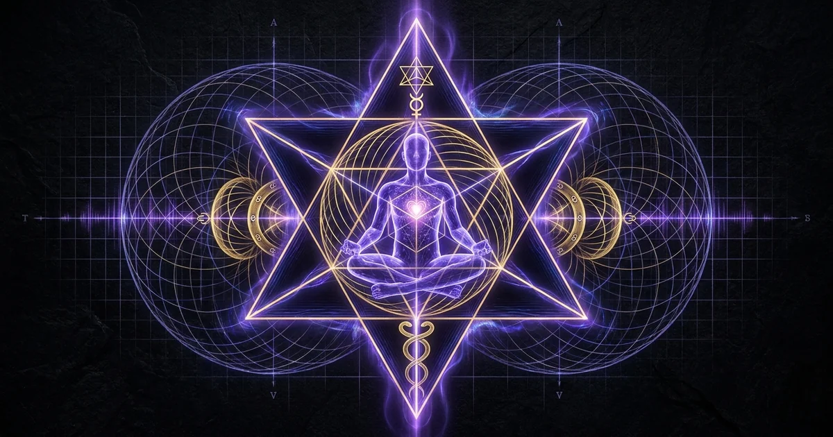 Cover illustration for treatise: Merkaba Light Body Vehicle Interdimensional Transit Vehicle