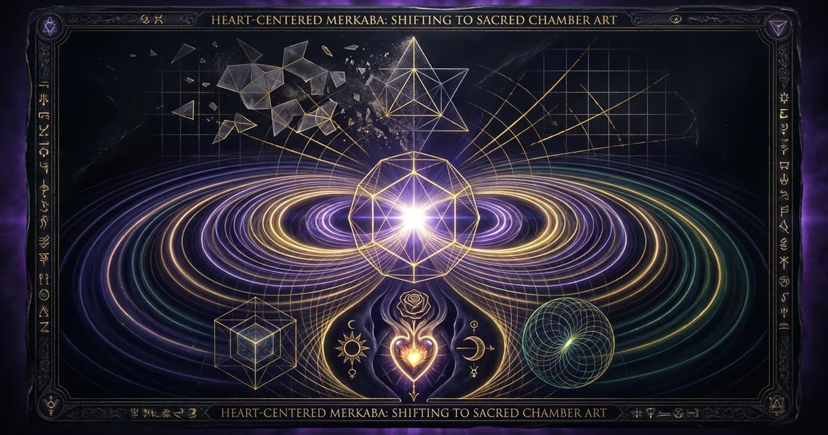 Cover illustration for treatise: Heart Centered Merkaba: Living in the Heart Sacred Space