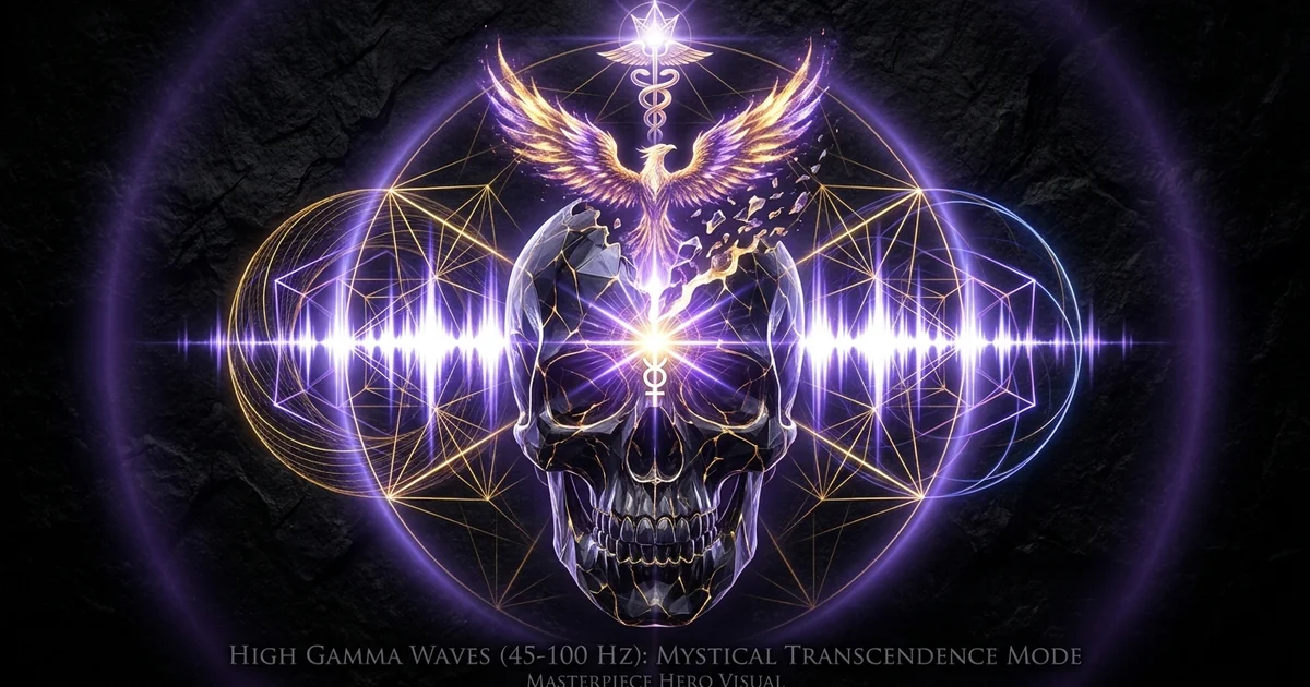 Cover illustration for treatise: High Gamma Brainwaves 80 Hz Mystical States Meditation