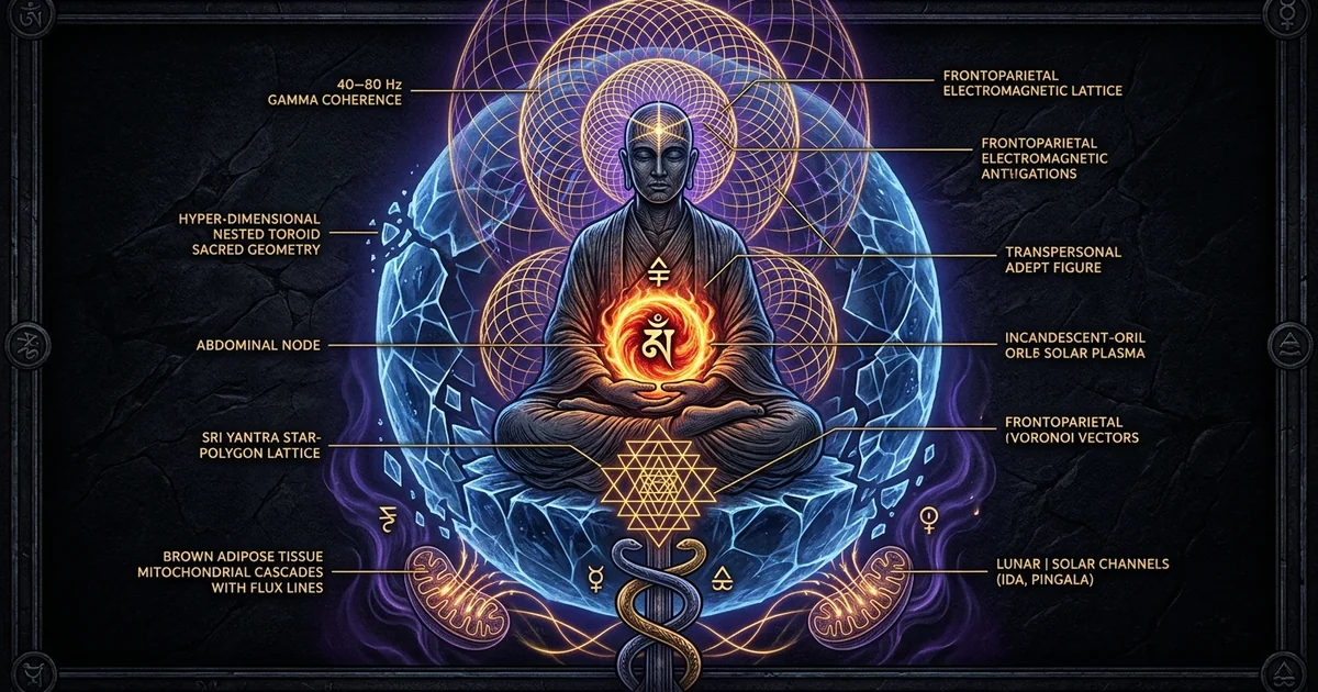 Cover illustration for treatise: Cold Water Immersion Ice Bath Tummo Meditation Protocols