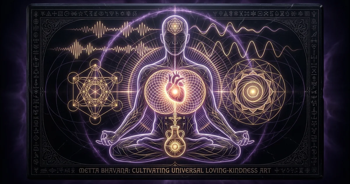 Cover illustration for treatise: Metta Bhavana Lovingkindness Meditation Compassion Radiation