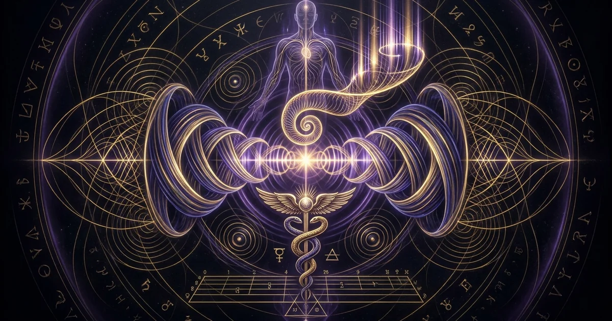Cover illustration for treatise: Monaural Beat Physics Acoustic Waveform Interference Model