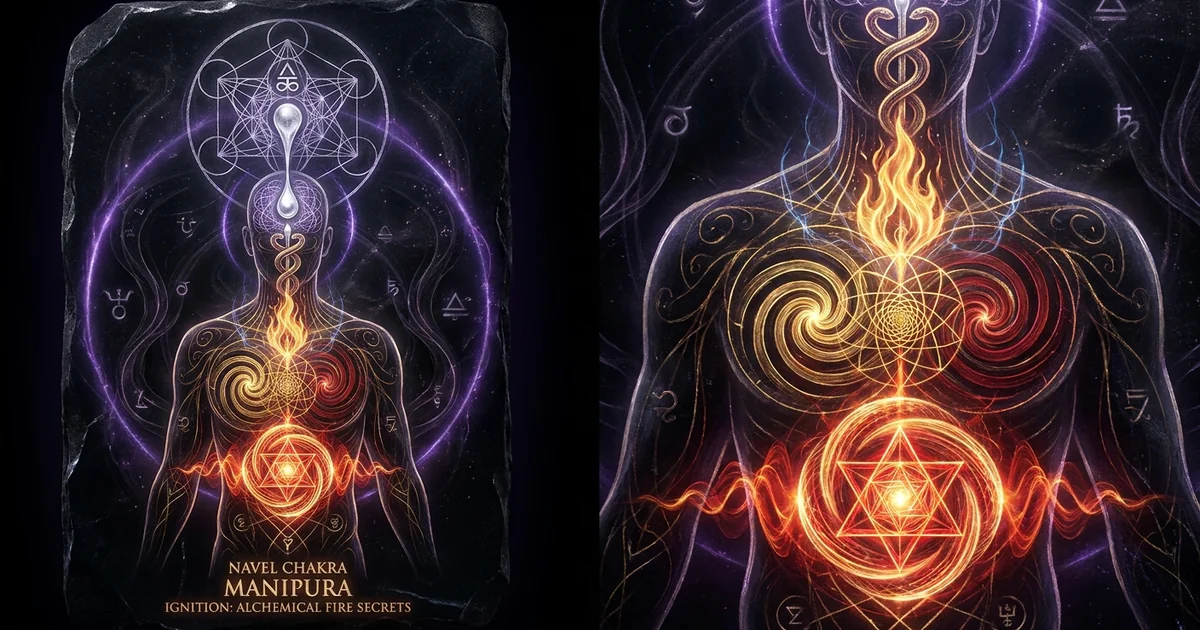 Cover illustration for treatise: Navel Chakra Manipura Tummo Solar Plexus Inner Heat Ignition