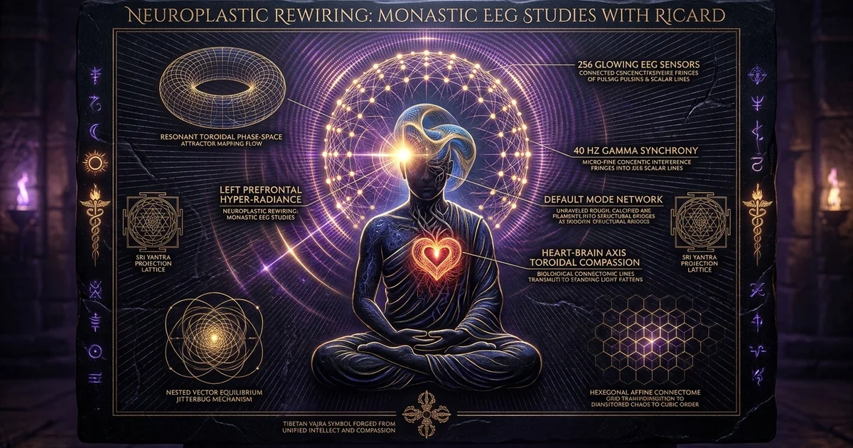 Cover illustration for treatise: Monastic EEG Studies Matthieu Ricard Richard Davidson Gamma
