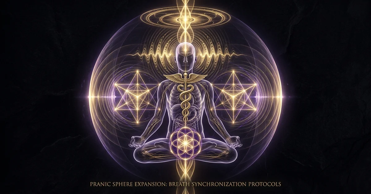 Cover illustration for treatise: Pranic Sphere Expansion Merkaba Breath Synchronization