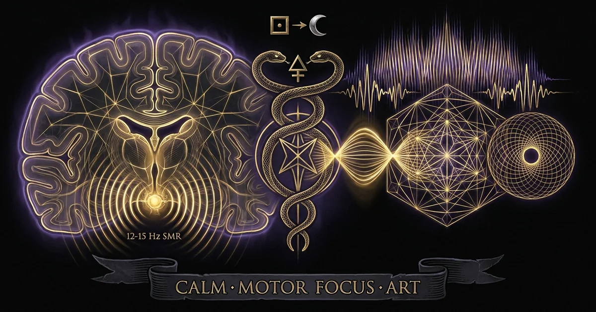 Cover illustration for treatise: Sensorimotor Rhythm SMR Neurofeedback Motor Stillness