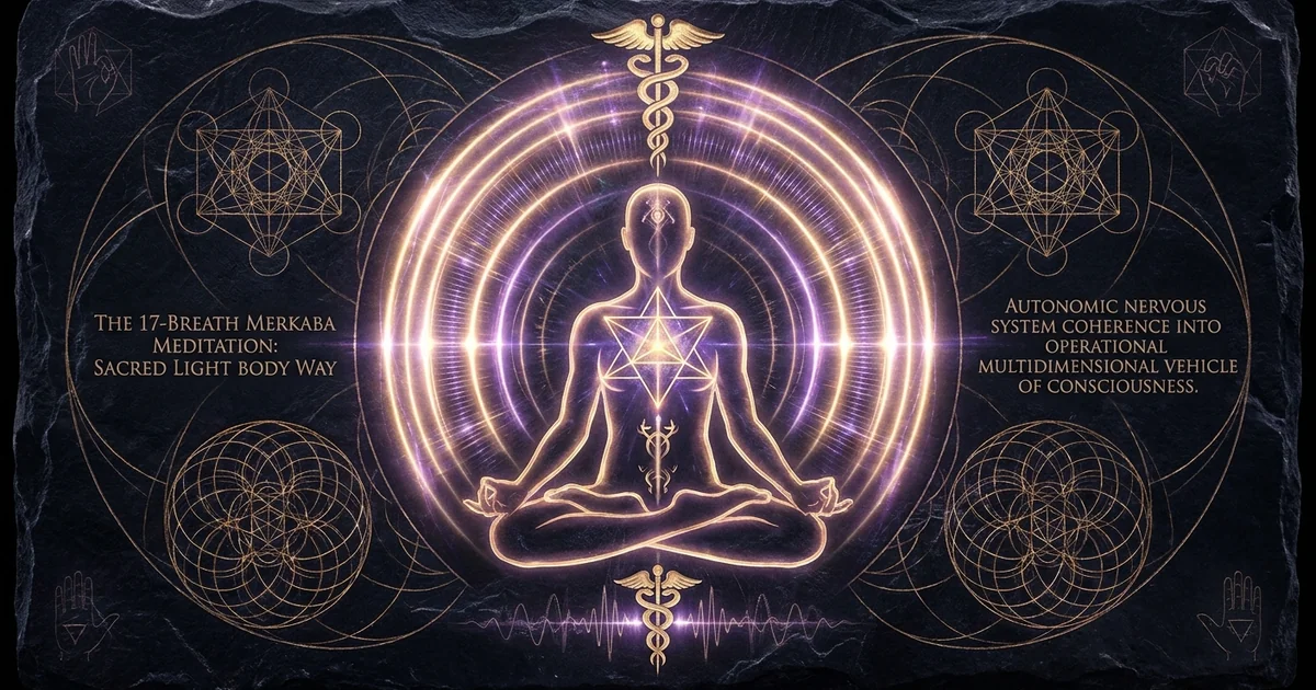 Cover illustration for treatise: 17 Breath Merkaba Meditation: Drunvalo Melchizedek Protocol