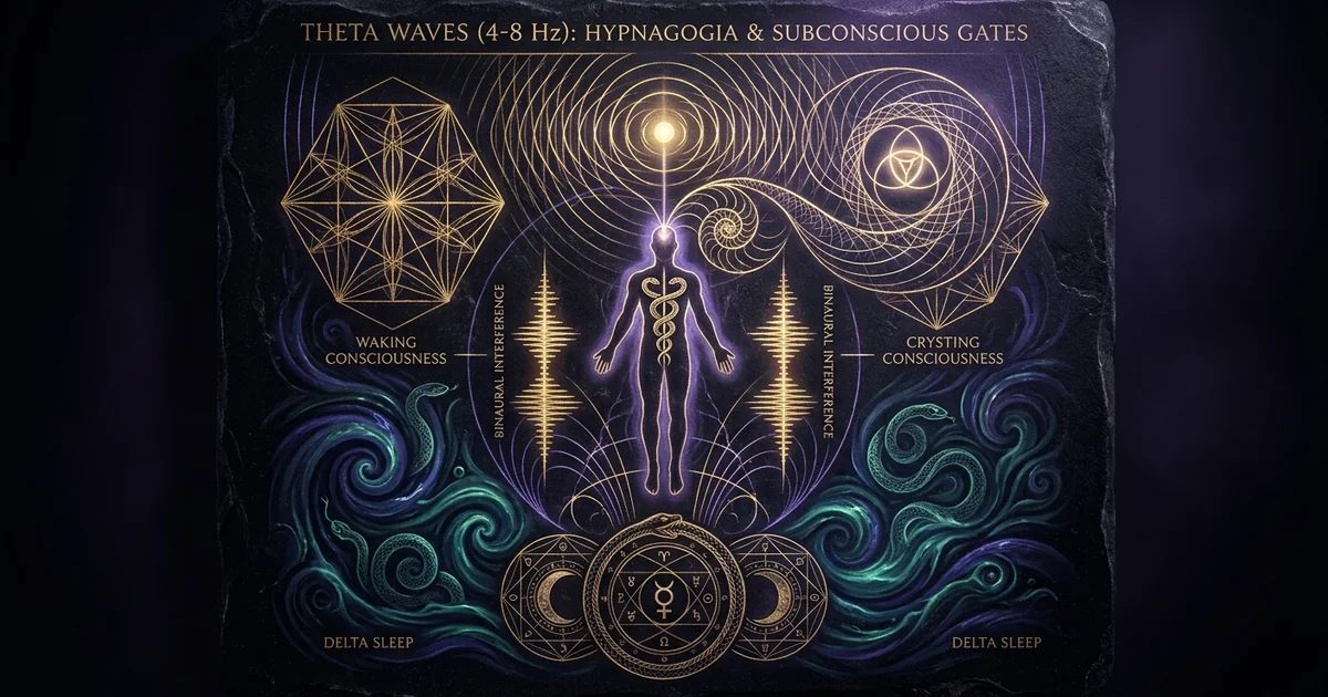 Cover illustration for treatise: Theta Brainwaves: Hypnagogia & Subconscious Programming