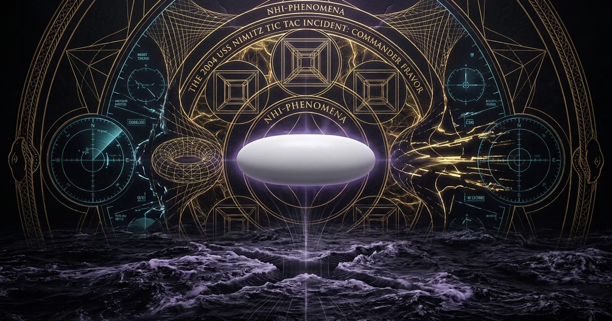 Cover illustration for treatise: USS Nimitz 2004 Tic Tac UAP Incident: Commander Fravor Radar