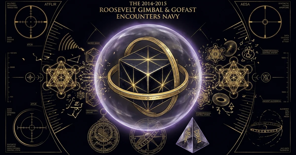 Cover illustration for treatise: Roosevelt Uap Encounters 2014 2015 Gimbal Gofast Ryan