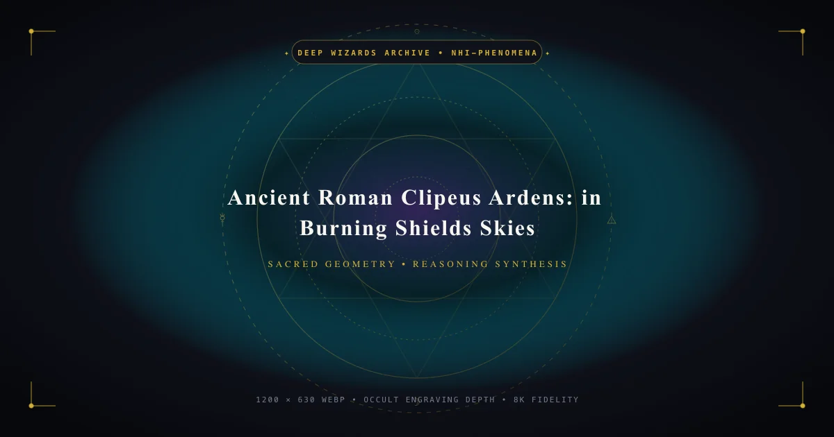 Cover illustration for treatise: Clipeus Ardens Burning Shields Pliny The Elder Livy Roman