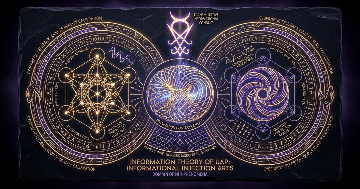 Cover illustration for treatise: Information Theory Ufo Phenomenon Reality Modification