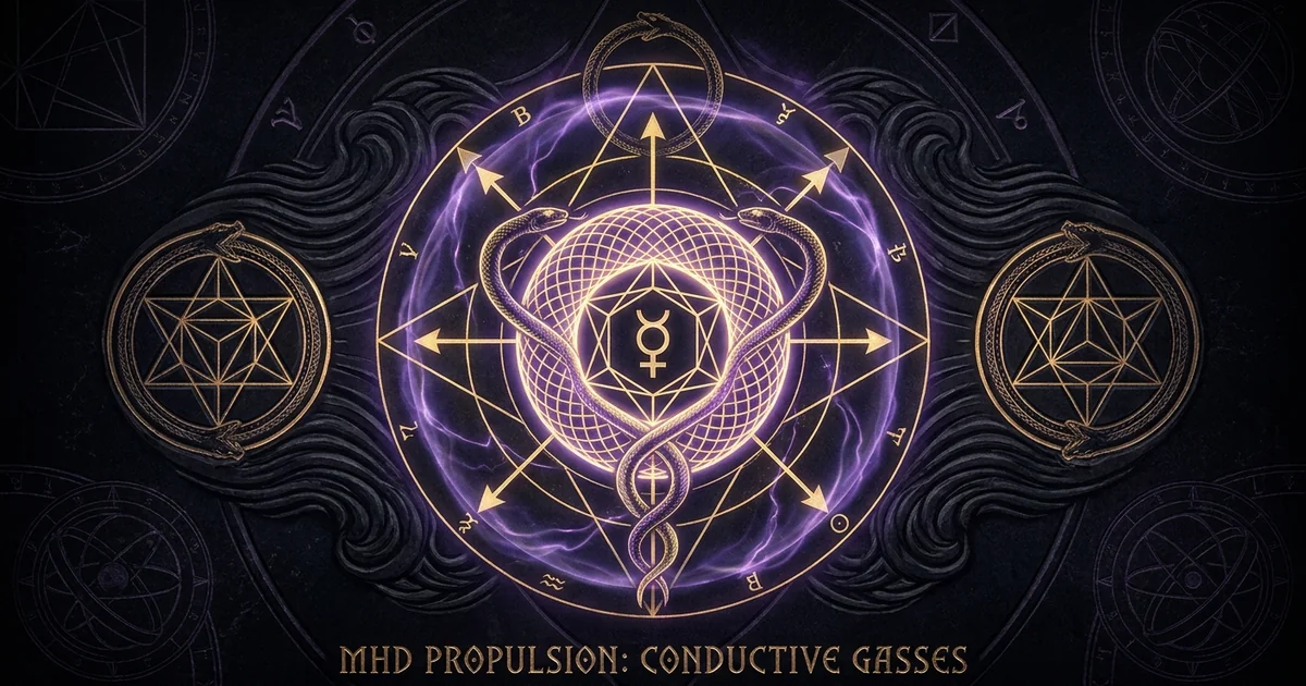Cover illustration for treatise: Magnetohydrodynamic Mhd Propulsion Uap Ionized Air Plasma