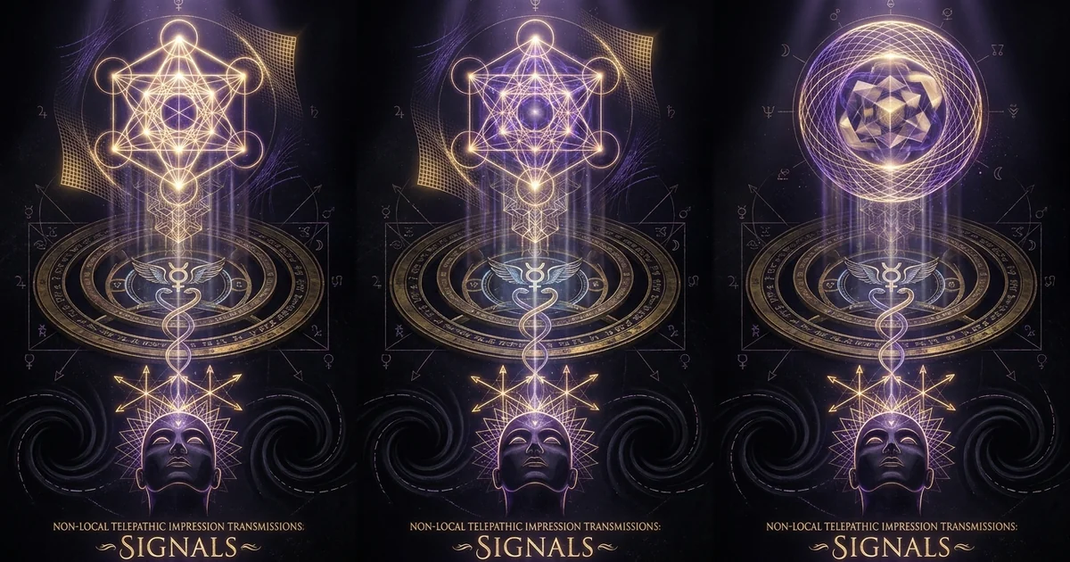 Cover illustration for treatise: Telepathic Communication UAP Experiencers Signal Decoding