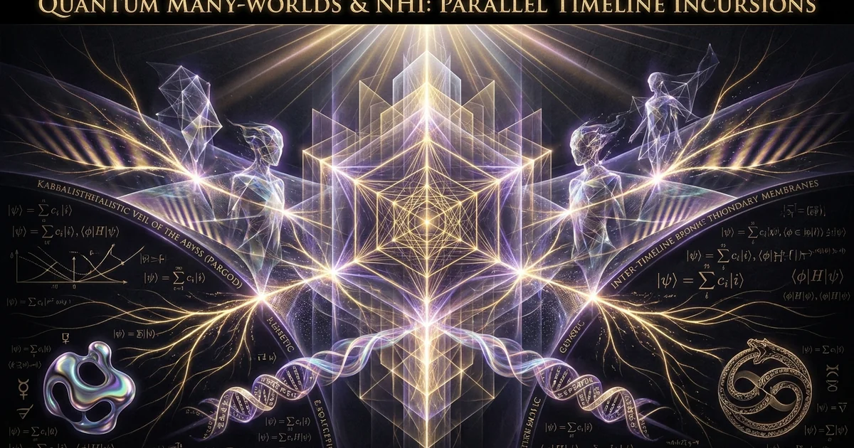 Cover illustration for treatise: ManyWorldsInterpretationQuantumMechanicsParallelTimelinesNHI