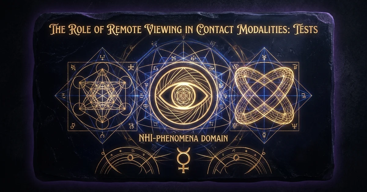 Cover illustration for treatise: Remote Viewing Contact Modalities Sri Ingo Swann Extraterr