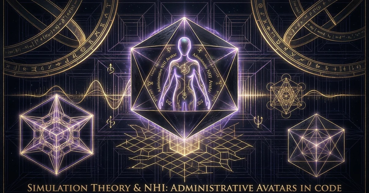 Cover illustration for treatise: Simulation Hypothesis Nhi Ufo Administrative Avatars