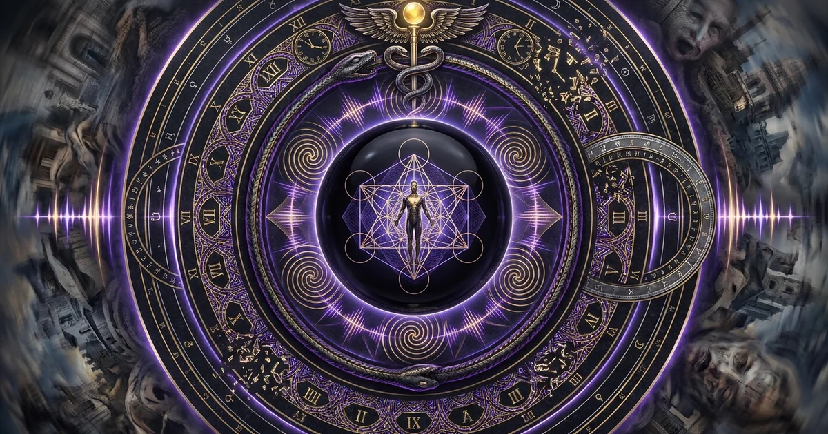 Cover illustration for treatise: The Oz Factor Psychoacoustic Silence Sensory Deprivation
