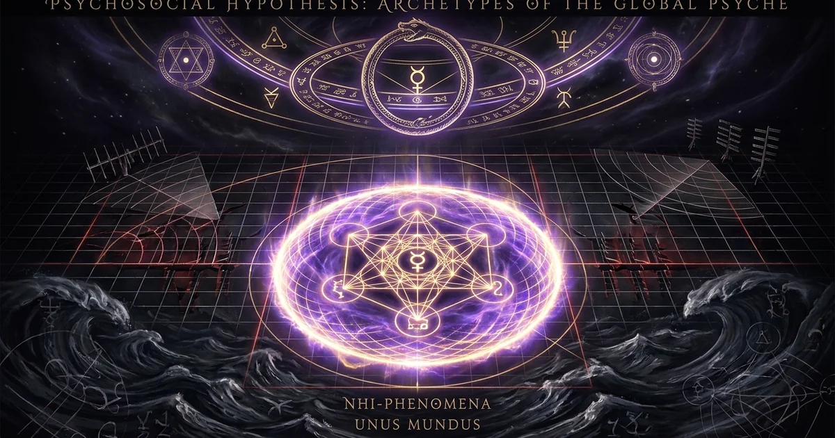 Cover illustration for treatise: Psychosocial Hypothesis Ufo Carl Jung Flying Saucers