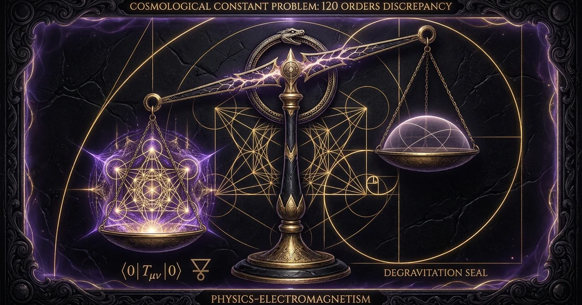 Cover illustration for treatise: Cosmological Constant Problem 120 Orders Of Magnitude