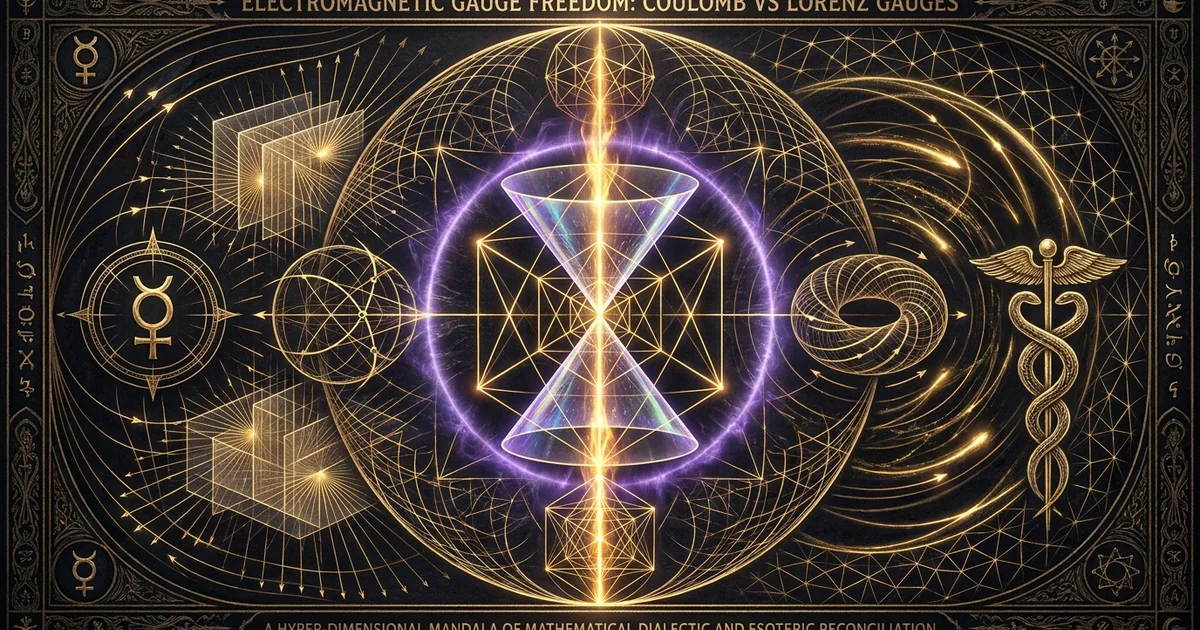 Cover illustration for treatise: Electromagnetic Gauge Freedom: Coulomb, Lorenz Gauges, Weyl