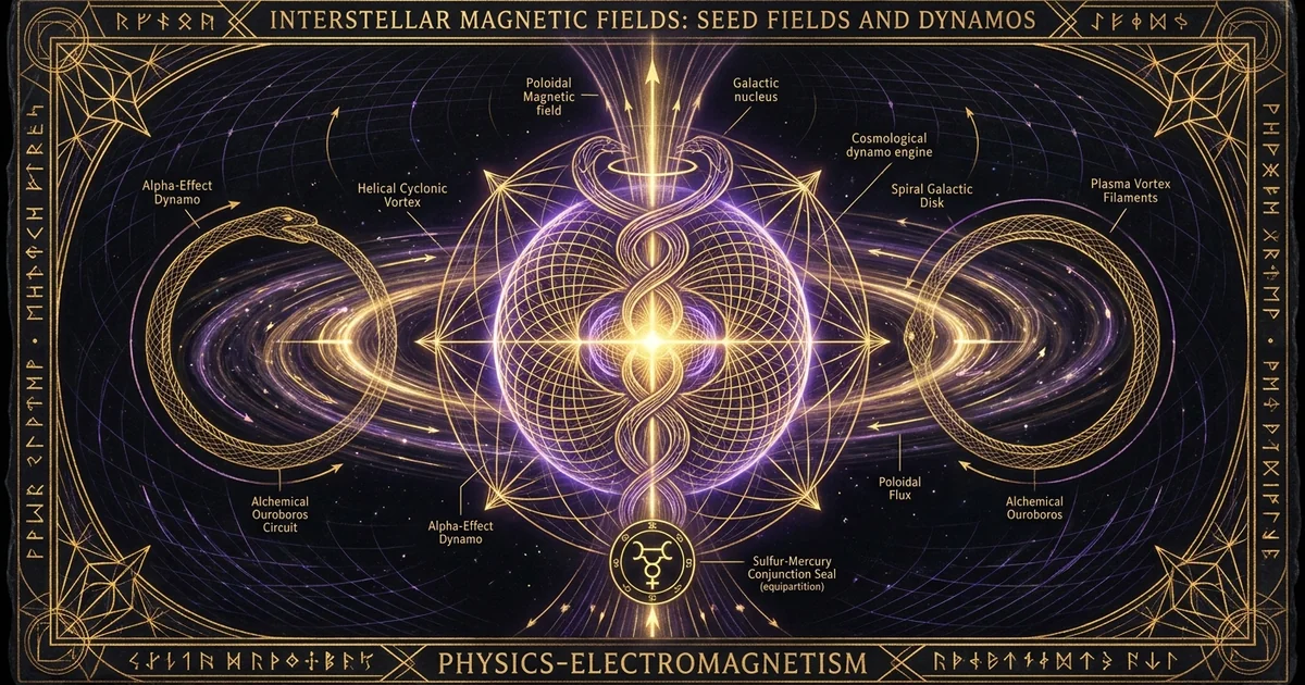 Cover illustration for treatise: Galaxies: Cosmic Dynamo, Interstellar Magnetic Seed Fields