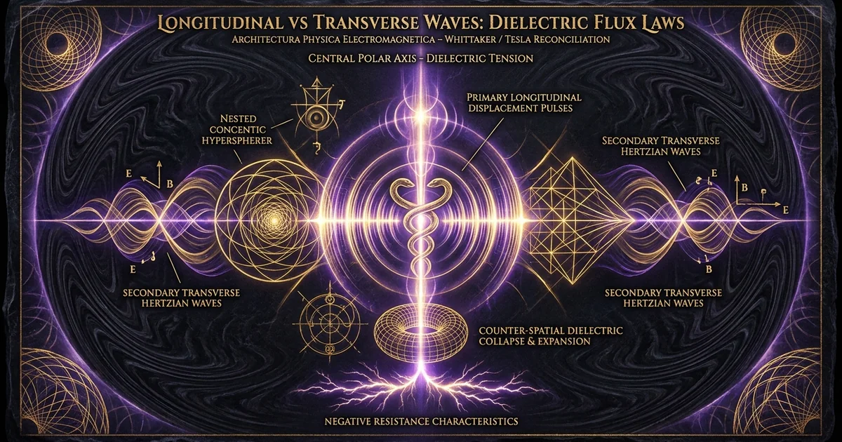 Cover illustration for treatise: Longitudinal Dielectric Waves vs Transverse Hertzian