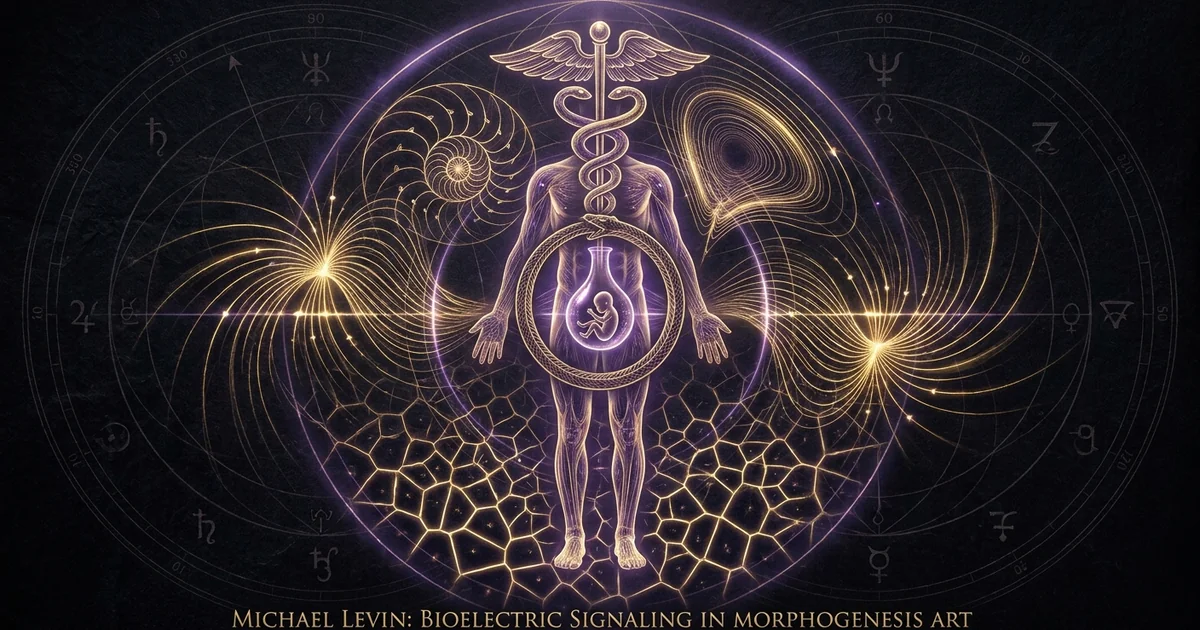 Cover illustration for treatise: Michael Levin Bioelectricity Anatomical Pattern Memory
