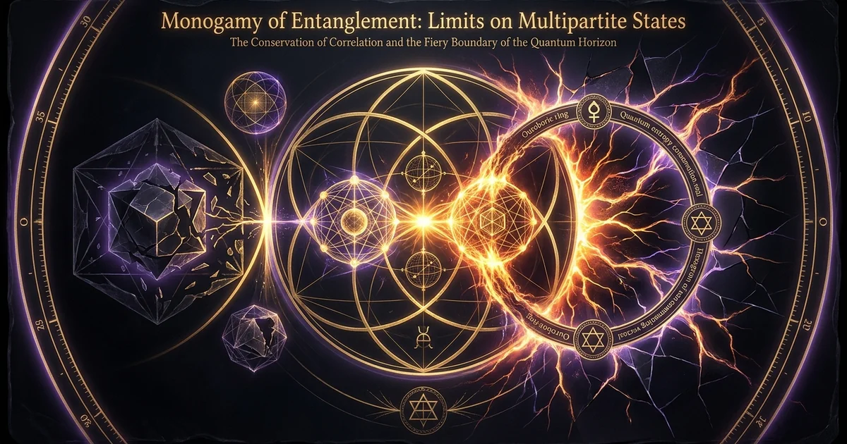 Cover illustration for treatise: Monogamy of Entanglement: Coffman Kundu Wootters Inequality