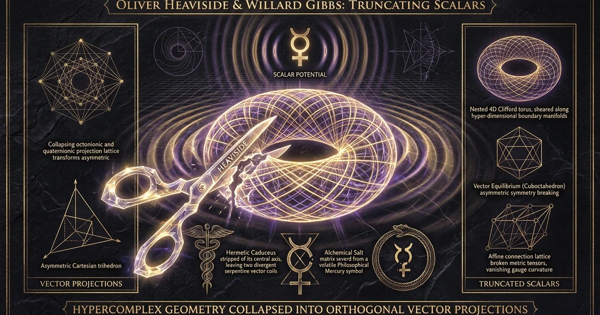 Cover illustration for treatise: Heaviside Gibbs Vector Truncation: Maxwell Four Equations
