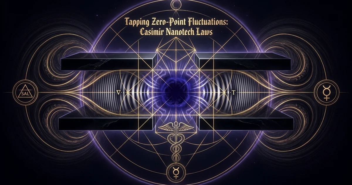 Cover illustration for treatise: Extracting Zero Point Energy Casimir Nanotechnology Mems