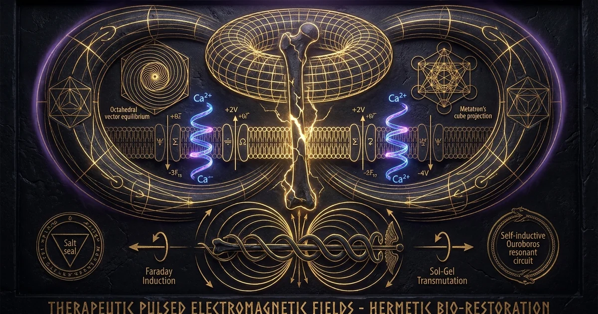 Cover illustration for treatise: Pulsed Electromagnetic Field PEMF Therapy Bone Non Union FDA