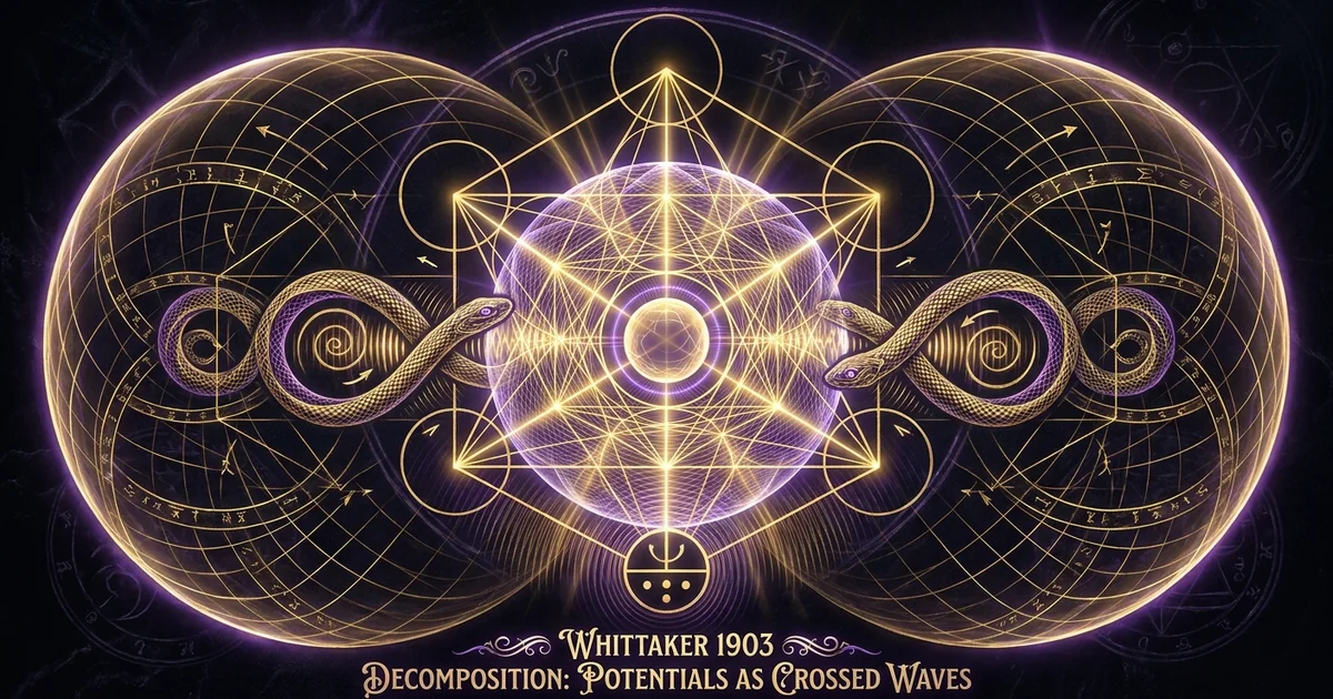 Cover illustration for treatise: Et Whittaker 1903 Paper Decomposition Scalar Potentials