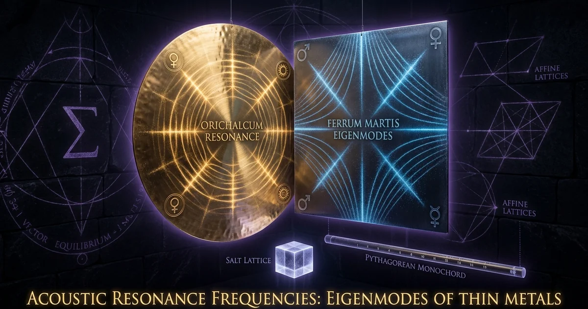 Cover illustration for treatise: Acoustic Resonance Frequencies: Eigenmodes Thin Metal Plates