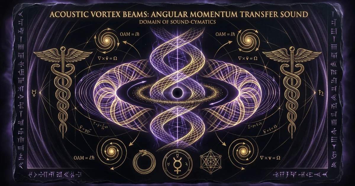 Cover illustration for treatise: Acoustic Vortex Beam Orbital Angular Momentum Phase