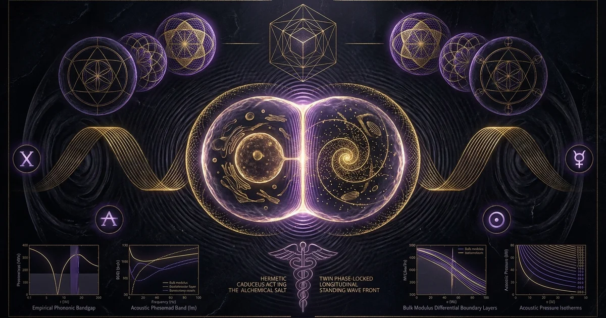 Cover illustration for treatise: Cellular Morphogenesis Sound Fields Cymatic Biological