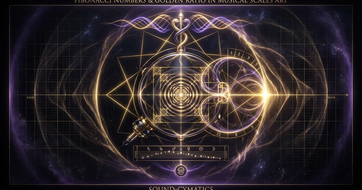 Cover illustration for treatise: Fibonacci Numbers Golden Ratio Musical Scales Bartok